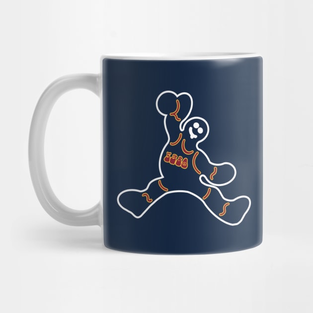 Jumping Denver Nuggets Gingerbread Man by Rad Love